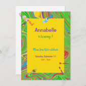 Paint Theme Personalisiert Geburtstagsparty Einlad Einladung (Vorne/Hinten)