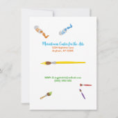 Paint Theme Personalisiert Geburtstagsparty Einlad Einladung (Rückseite)