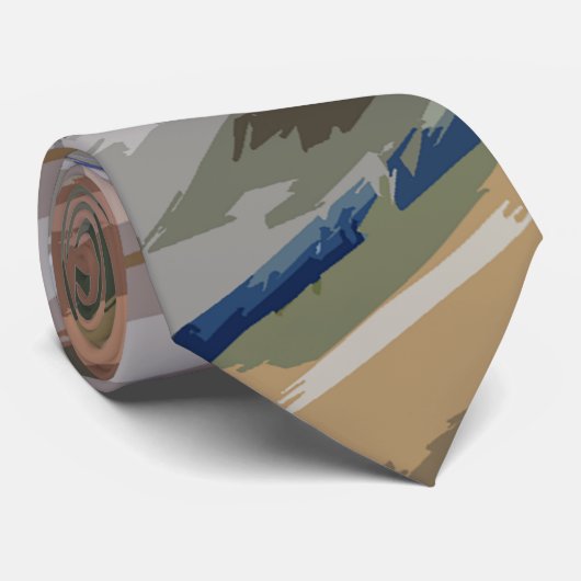 Paint Three Design-Krawatte Krawatte (Gerollt)