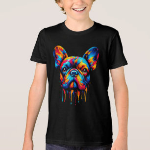Paint Tropfen French Bulldog Tri-Blend Shirt