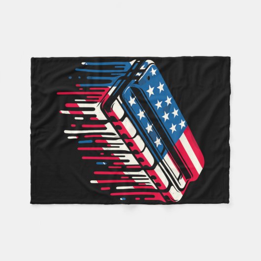 Paint Tropfen Harmonica American USA Flag 4. Juli Fleecedecke (Vorderseite (Horizontal))