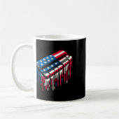 Paint Tropfen Harmonica American USA Flag 4. Juli Kaffeetasse (Links)