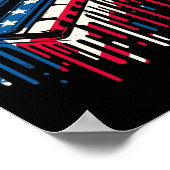 Paint Tropfen Harmonica American USA Flag 4. Juli Poster (Ecke)