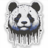 Paint Tropfen Panda Aufkleber (Vorderseite)