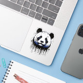 Paint Tropfen Panda Aufkleber (Laptop mit iPhone)