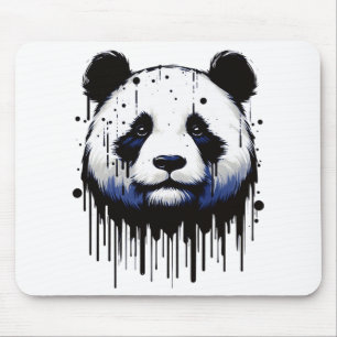 Paint Tropfen Panda Mousepad