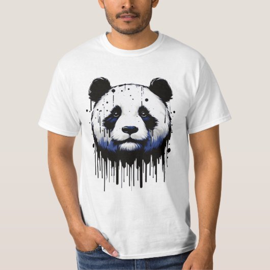 Paint Tropfen Panda T-Shirt (Vorderseite)