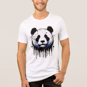 Paint Tropfen Panda Tri-Blend Shirt