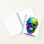 Paint Tropfen Skull Notebook Notizblock (Innenseite)