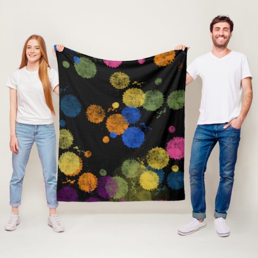 Paint Tropfens Fleece Blanket (Beispiel)