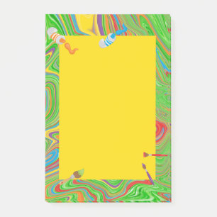 Paint Tube Paint Brush Theme Post-it Klebezettel