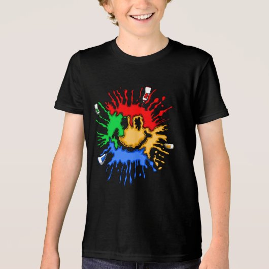Paint Tube Smile Tri-Blend Shirt (Vorderseite)