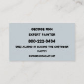 PAINT TYP-GESCHÄFTSKARTE VISITENKARTE (Rückseite)
