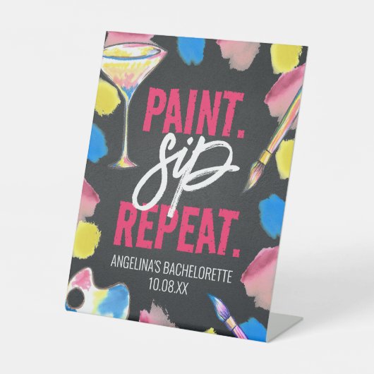 Paint und Silicon Chalkboard Junggeselinnen-Abschi Sockelschild (Vorderseite)