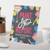 Paint und Silicon Chalkboard Junggeselinnen-Abschi Sockelschild (In SItu)