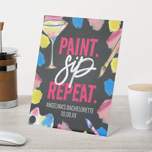 Paint und Silicon Chalkboard Junggeselinnen-Abschi Sockelschild (In SItu)