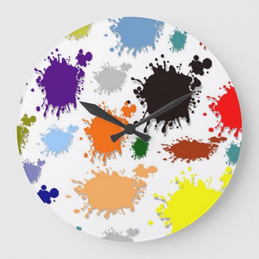Paint Wall Clock Große Wanduhr (Vorderseite)