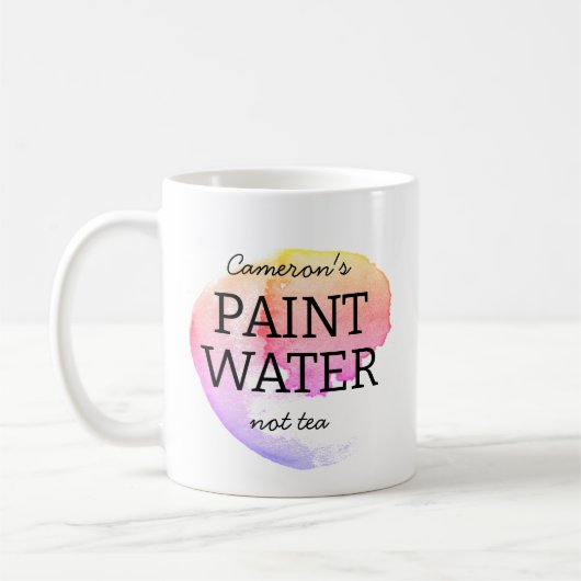 Paint Water not Tee Personalisierte Künstlerische  Kaffeetasse (Links)
