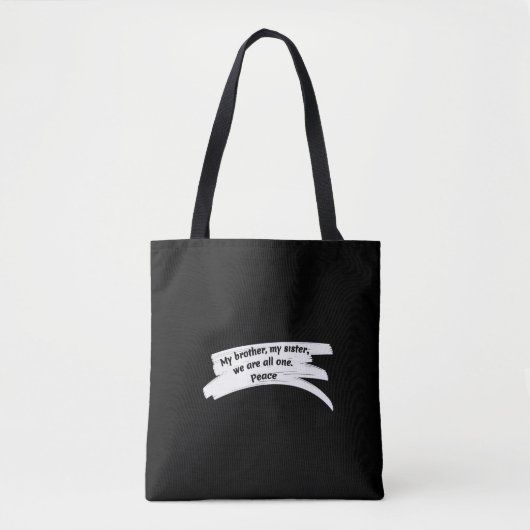 Paint Wide Peace Message Tasche (Vorderseite)