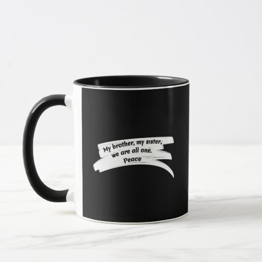 Paint Wide Peace Message Tasse (Links)