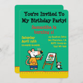 Paint with Maisy! Einladung (Vorne/Hinten)