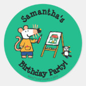 Paint with Maisy! Runder Aufkleber (Vorderseite)