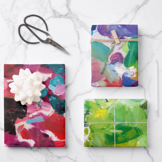 Paint Wrapping Paper Three Geschenkpapier Set (Vorderseite)