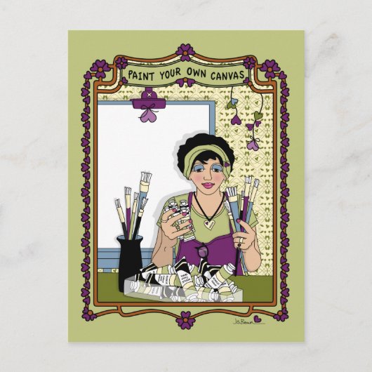 Paint your own Leinwand_A_ Postcard Postkarte (Vorderseite)