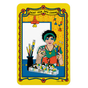 Paint your own Leinwand_B_4x6 Kühlschrank Magnet