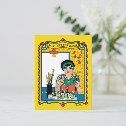 Paint your own Leinwand_B_ Postcard Postkarte (Stehend Vorderseite)