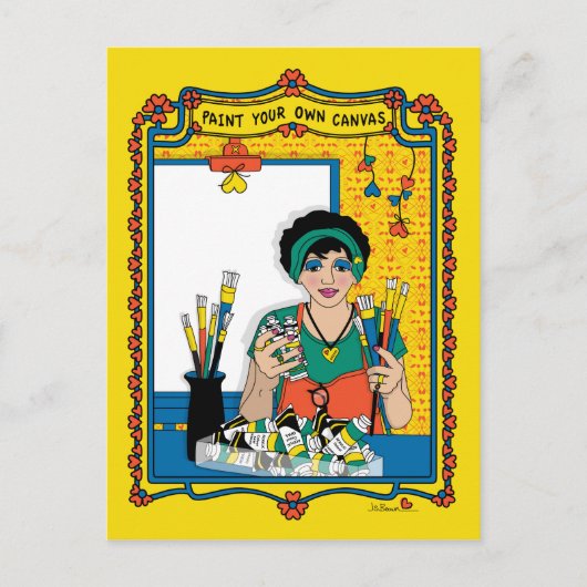 Paint your own Leinwand_B_ Postcard Postkarte (Vorderseite)