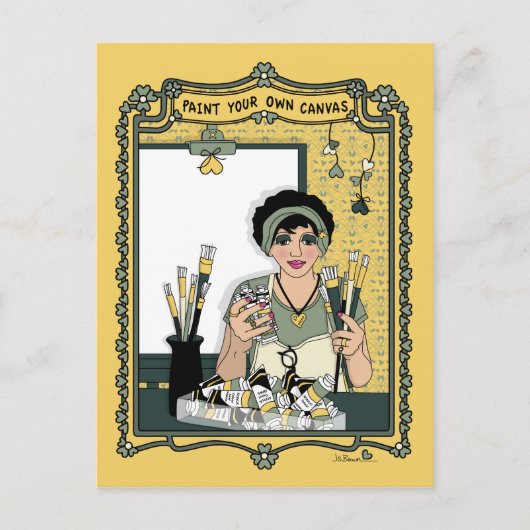 Paint your own Leinwand_C_ Postcard Postkarte (Vorderseite)