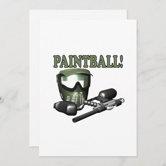 Paintball 2 einladung (Vorne/Hinten)