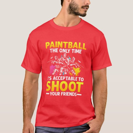 Paintball Acceptableo Shoot Friendsactical Pl retr T-Shirt (Vorderseite)