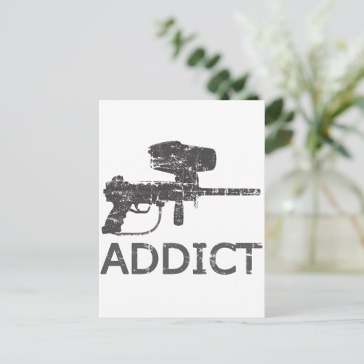 Paintball Addict Postkarte (Stehend Vorderseite)