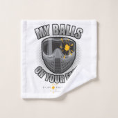 Paintball auf dem Gesicht Badhandtuch Set (Waschlappen)