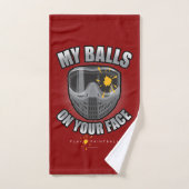 Paintball auf dem Gesicht Badhandtuch Set (Handtuch)