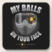 Paintball auf dem Gesicht Drink Untersetzer (Vorderseite)