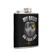 Paintball auf dem Gesicht Flachmann (Rechts)