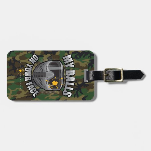 Paintball auf dem Gesicht Gepäckanhänger (Vorderseite horizontal)