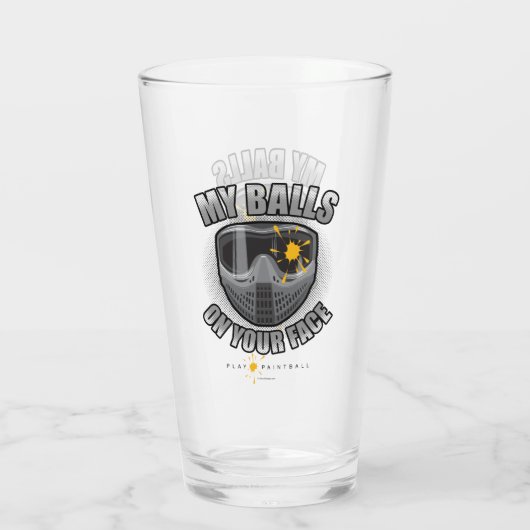 Paintball auf dem Gesicht Glas (Rückseite)