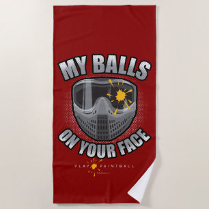 Paintball auf dem Gesicht Strandtuch