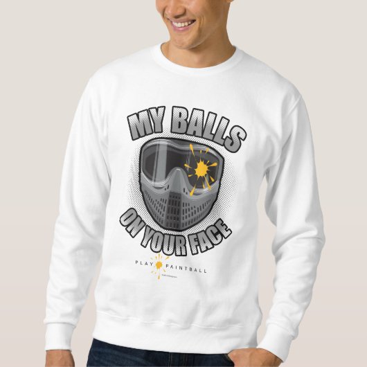 Paintball auf dem Gesicht Sweatshirt (Vorderseite)
