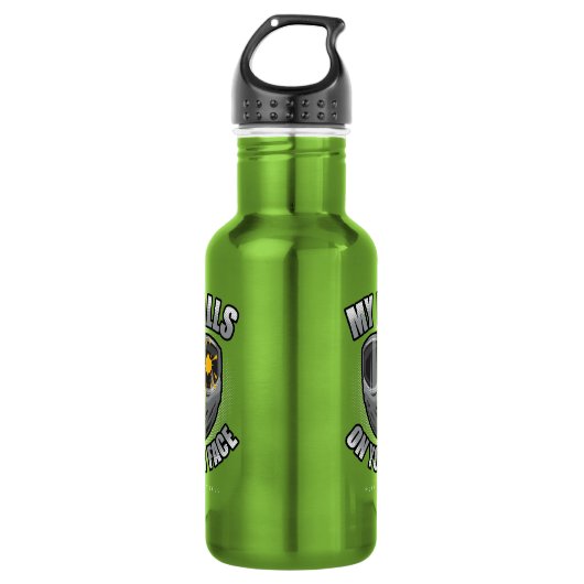 Paintball auf Ihrem Gesicht Edelstahlflasche (Vorderseite)