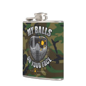 Paintball auf Ihrem Gesicht Flachmann (Links)