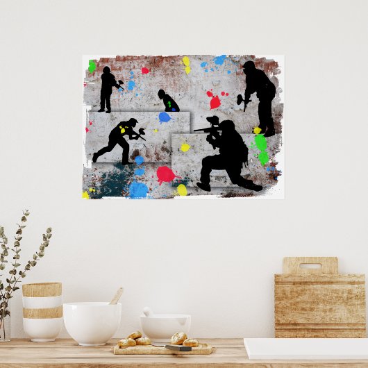 Paintball Battle Poster (Küche)