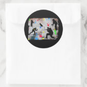 Paintball Battle Runder Aufkleber (Tasche)