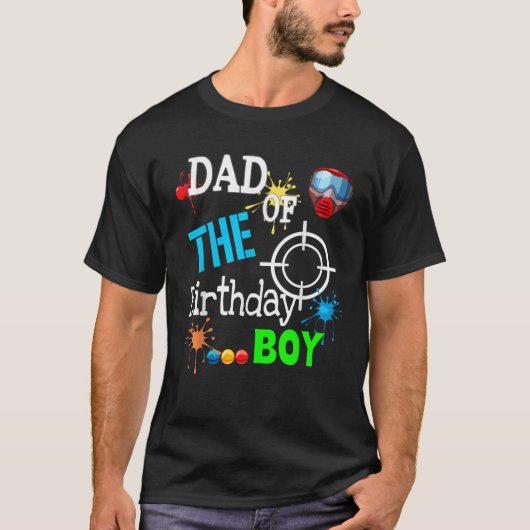 Paintball Birthday Matching Family Set Outfit T-Shirt (Vorderseite)