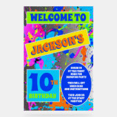 Paintball Birthday Party Akryllische Zeichen Acrylschild (Vorderseite)