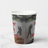 Paintball Birthday Party Militärische Camouflage U Pappbecher (Rechts)